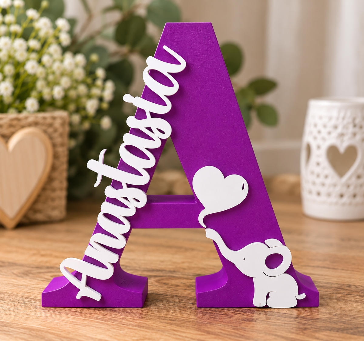 Personalized Night Light – Custom Name & Design-Letter A